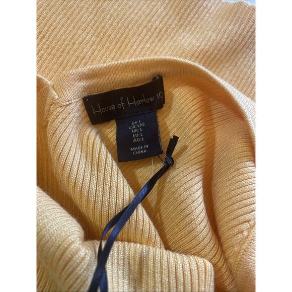 Slinky Bright Form Fitting Caution Light Dress Deep V Long Slit Feels Good Sexy - Picture 12 of 16